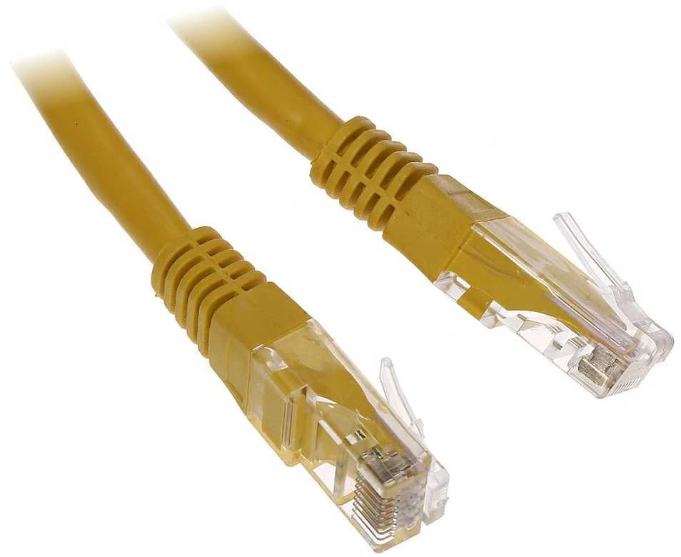 Oem Patchcord kabelis UTP 8c kištukas-kištukas 0.5 m CCA geltona cat.6e