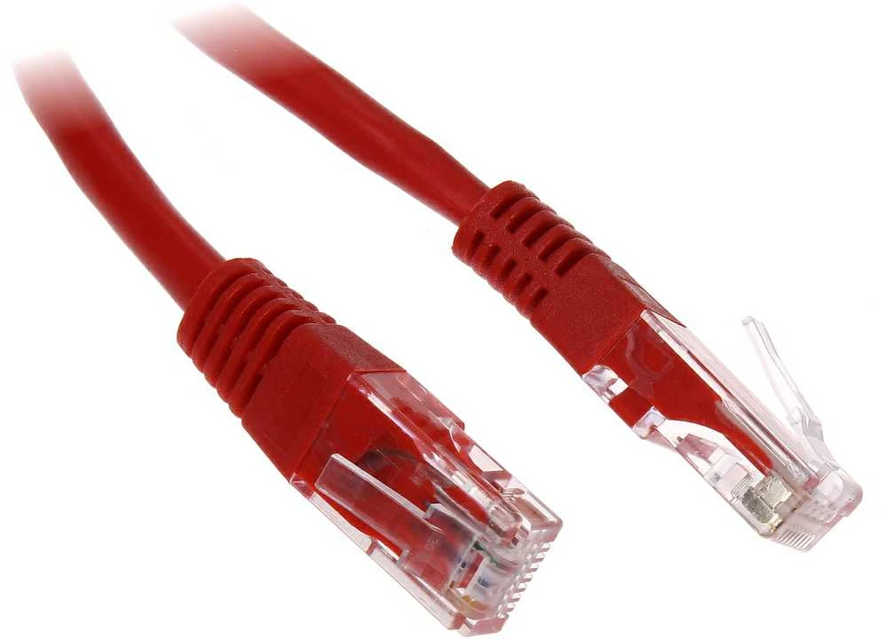 Cabletech Oem Patchcord kabelis UTP 8c kištukas-kištukas 0.5 m CCA raudonas cat.6e