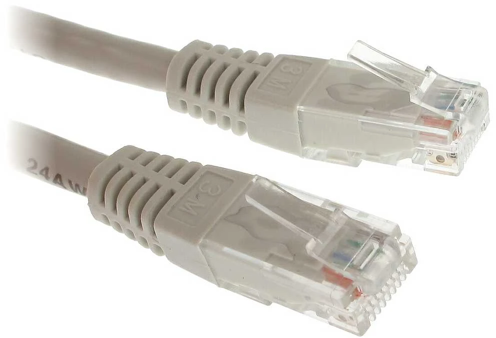 Lanberg Patchcord RJ45 kat. 6 UTP 3m Pilka, 10 vnt