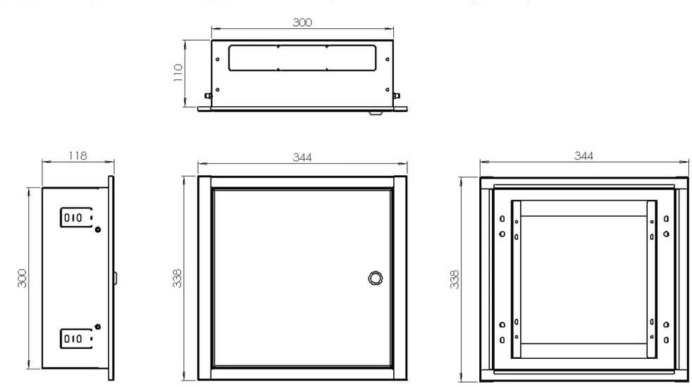Stalflex POTINKINIS KORPUSAS OMP-3 344 x 338 x 118 mm (SU FLANŠA)