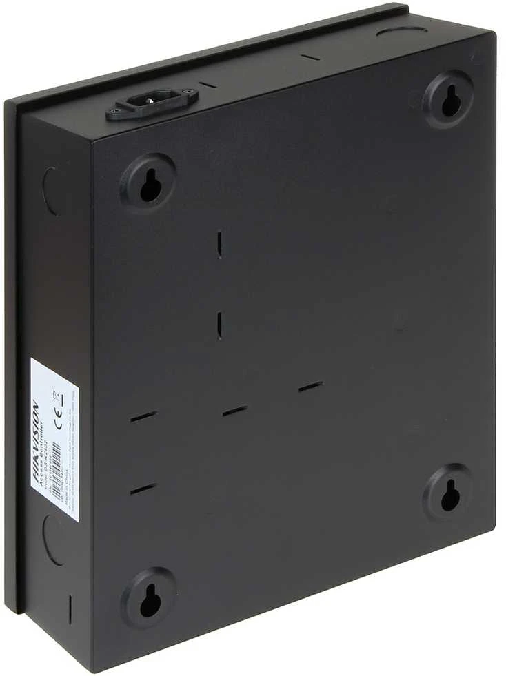 Hikvision DS-K2804 kontrolerio galinė dalis su tvirtinimo skylėmis