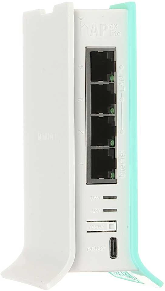 MikroTik hAP ax lite Maršrutizatorius | MikroTik | hAP ax lite Maršrutizatorius | L41G-2axD | 802.11ax | 574 Mbit/s | Ethernet LAN (RJ-45) jungtys 4 | Mesh Support No | MU-MiMO No | No mobile broadband | Antenna type Internal