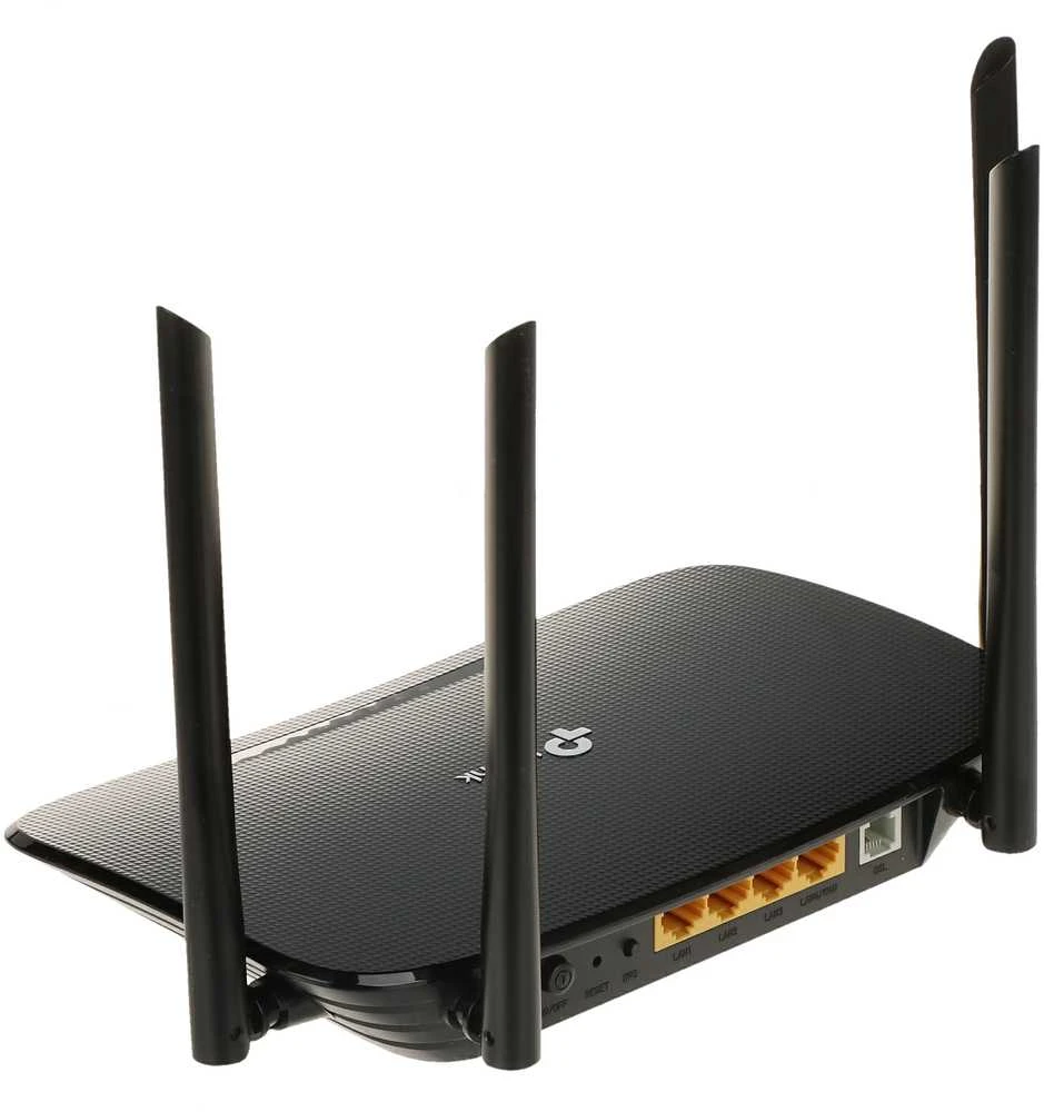 TP-LINK Archer VR300 AC1200 - Wi-Fi 5 (802.11ac) - Dviejų juostų (2,4 GHz / 5 GHz) - Ethernet LAN - VDSL2 - Juodas - Stalinis maršrutizatorius