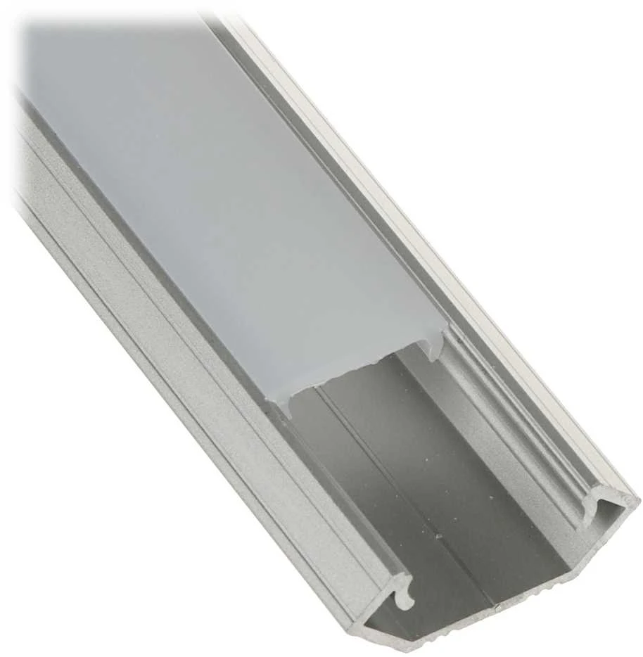 Oledowani PROFILIS SU GAUBTU JUOSTOMS LED PR-LED/CA/2M KAMPINIS SIDABRINĖ