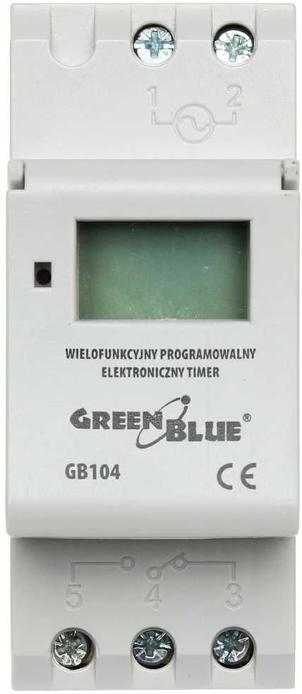 GreenBlue PROGRAMUOJAMAS ELEKTRONINIS LAIKO JUNGIKLIS GB-104