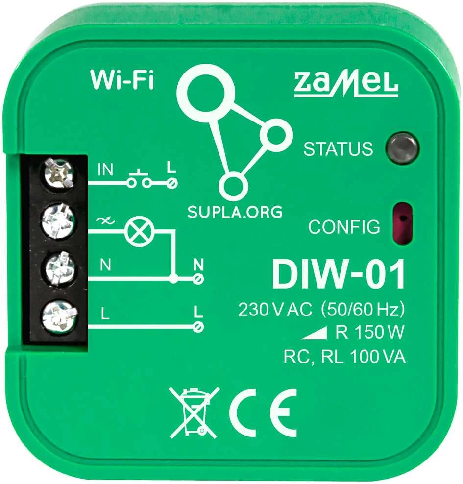 Zamel Supla DIW-01 WiFi šviesos reguliatorius