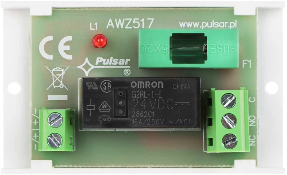 Pulsar AWZ-517 relinis modulis su Omron rele