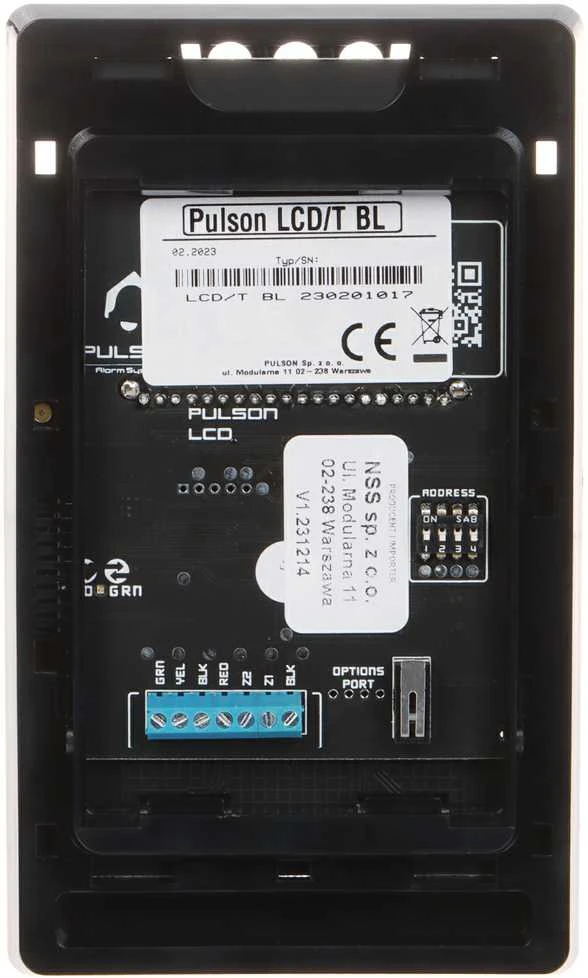 Pulson Alarm JUTIKLINĖ KLAVIATŪRA SIGNALIZACIJOS CENTRALEI PULSON-LCD/T-BL