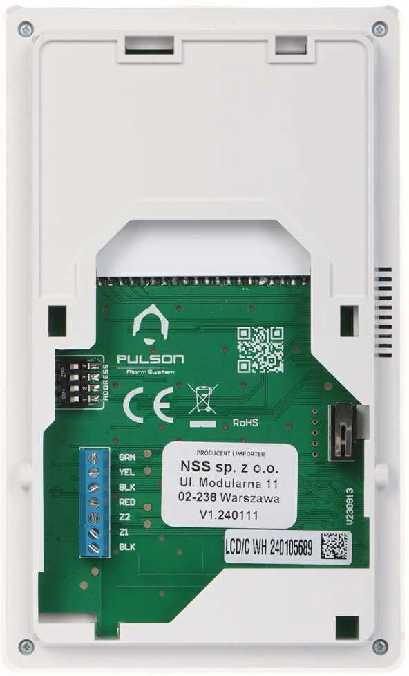 Pulson Alarm KLAVIATŪRA SIGNALIZACIJOS CENTRALEI PULSON-LCD/C-WH