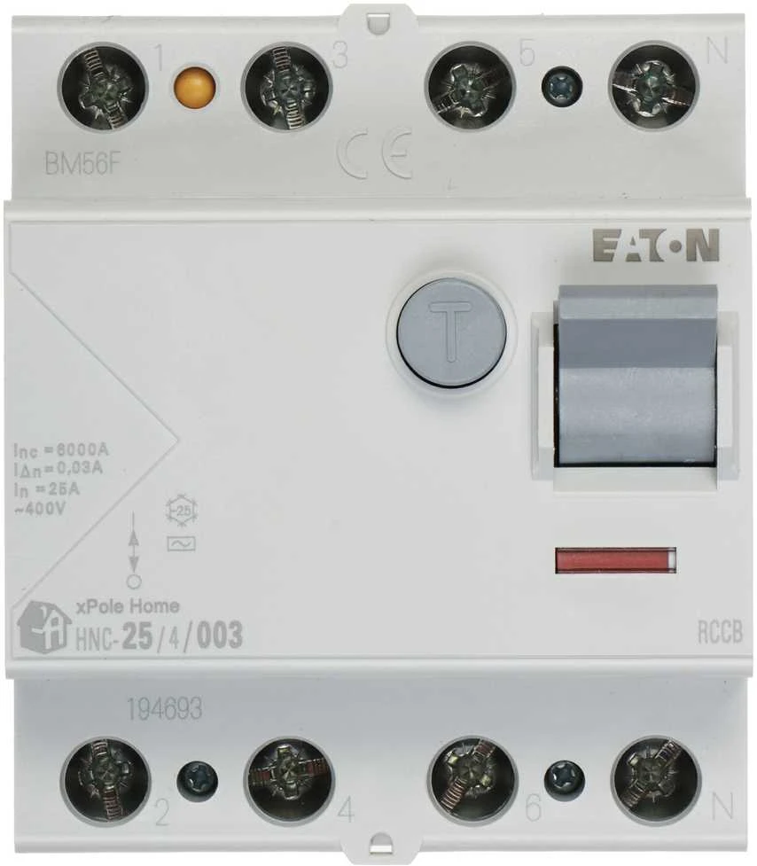 RCD JUNGILKLIS HNC-25/4/003 TRIFAZIS, AC TIPAS 30 mA 25 A EATON