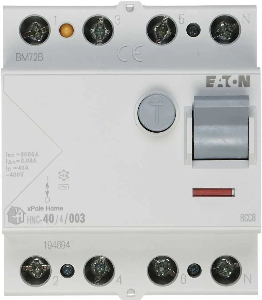 RCD JUNGILKLIS HNC-40/4/003 TRIFAZIS, AC TIPAS 30 mA 40 A EATON