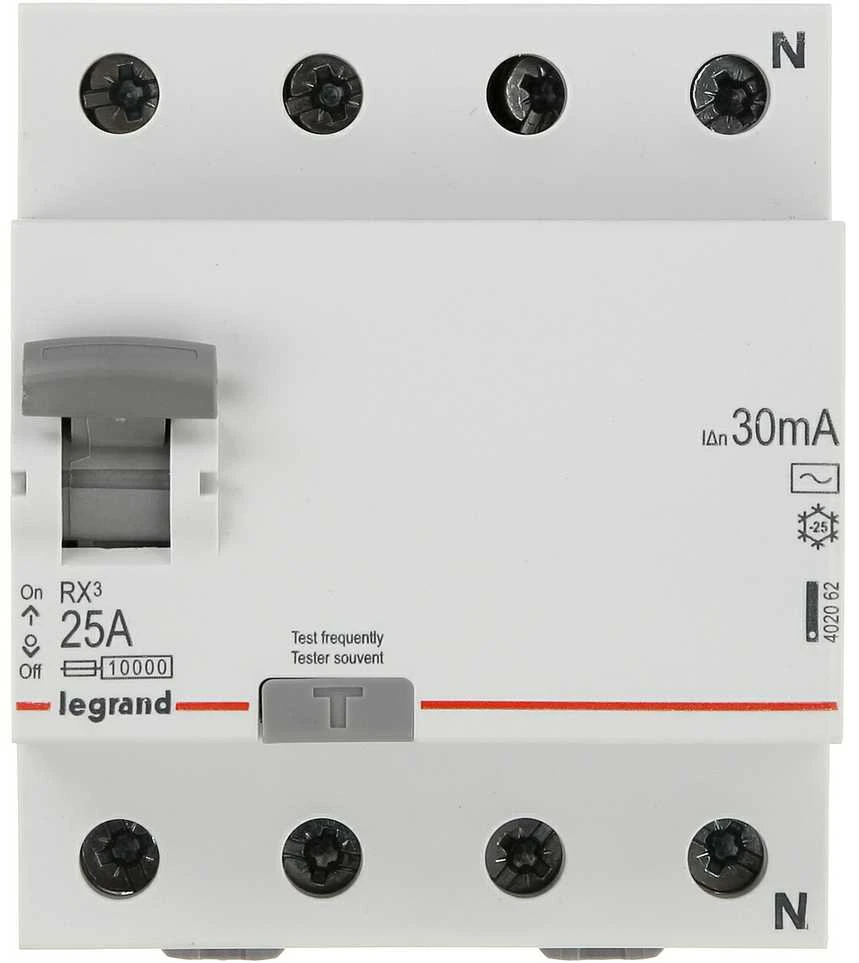 RCD JUNGILKLIS LE-402062 TRIFAZIS, AC TIPAS 30 mA 25 A LEGRAND