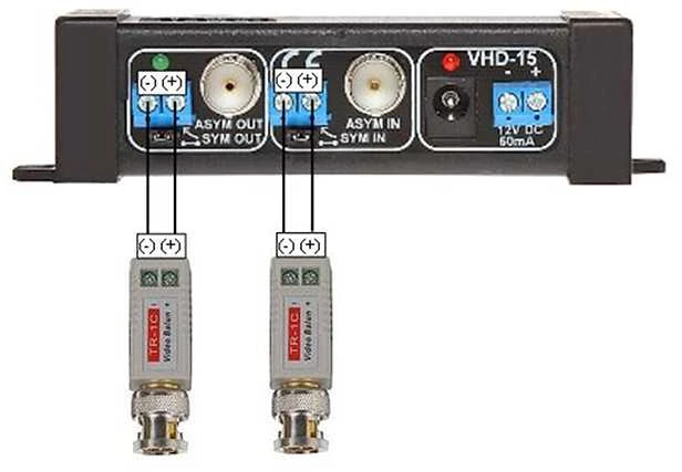 Delta REPEATER VHD-15 AHD, HD-CVI, HD-TVI SIGNALO STIPRINTUVAS