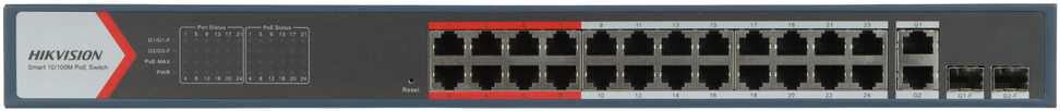 Šakotuvas Jungiklis POE DS-3E1326P-EI(B) 24 prievadų SFP Hikvision