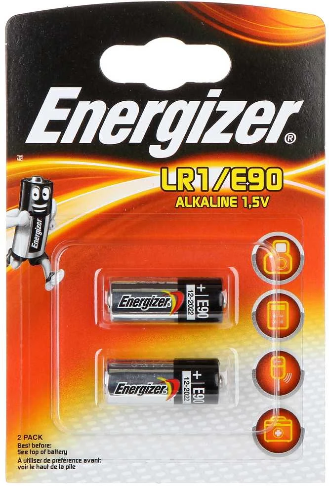 ŠARMINĖ BATERIJA BAT-LR1*P2 1.5&nbsp;V LR1 / E90 ENERGIZER