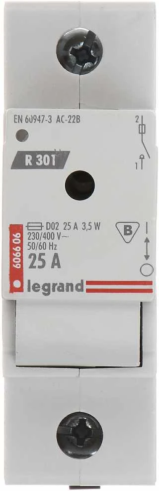 SAUGIKLIŲ IŠJUNGIKLIAI LE-606606 VIENFAZIS 25 A D02 LEGRAND