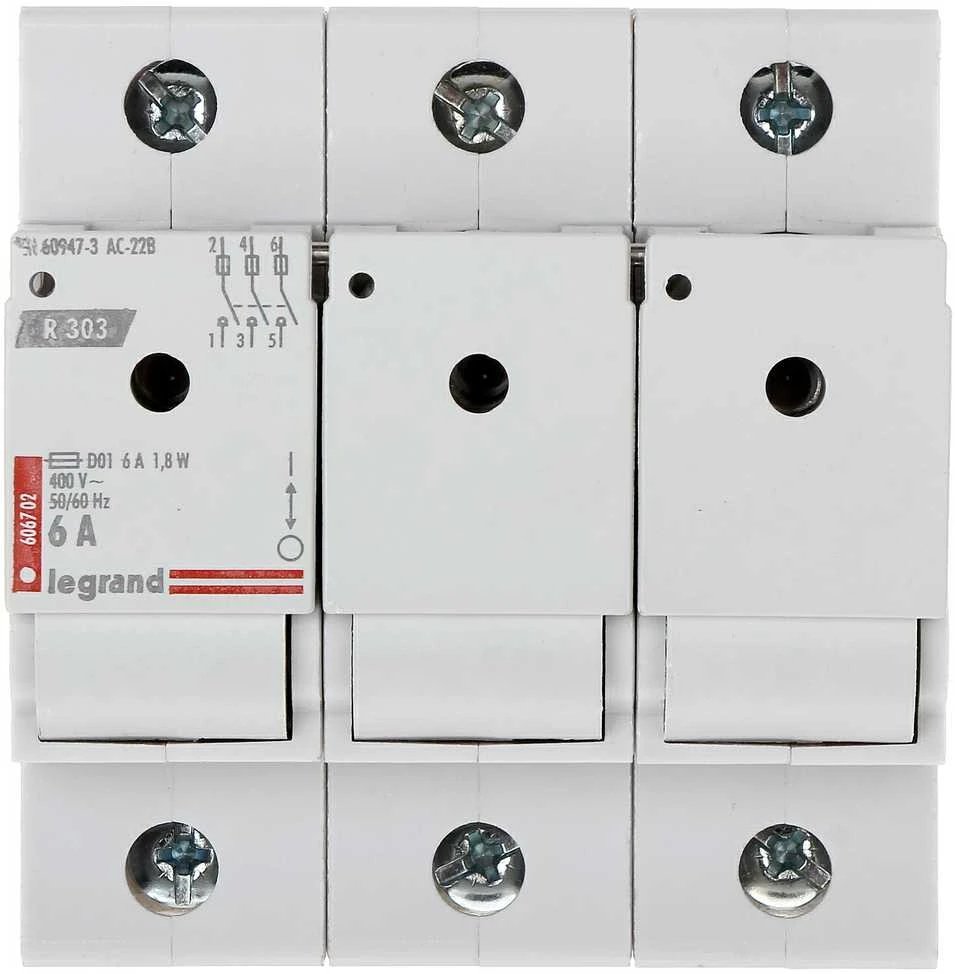 SAUGIKLIŲ IŠJUNGIKLIAI LE-606702 TRIFAZIS 6 A D01 LEGRAND