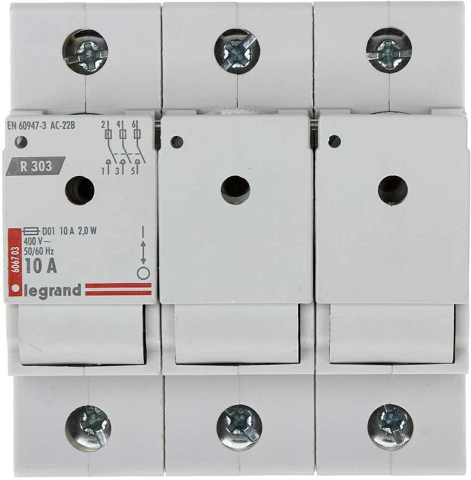 SAUGIKLIŲ IŠJUNGIKLIAI LE-606703 TRIFAZIS 10 A D01 LEGRAND