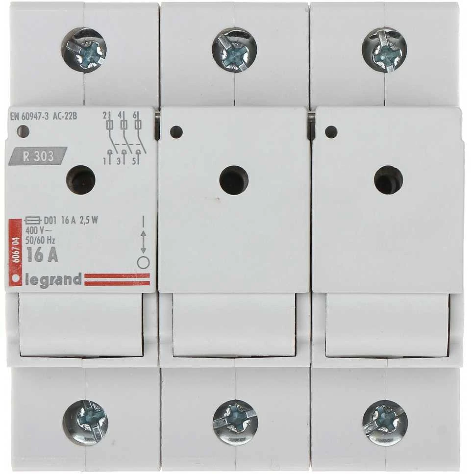 SAUGIKLIŲ IŠJUNGIKLIAI LE-606704 TRIFAZIS 16 A D01 LEGRAND