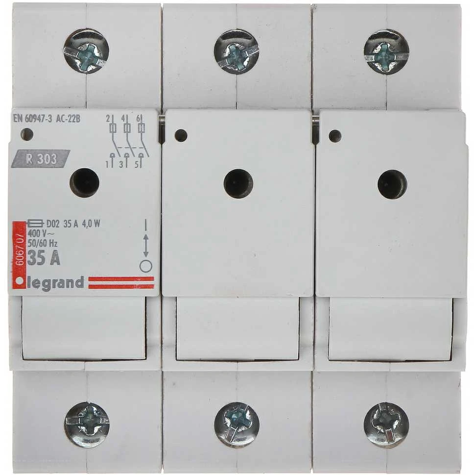 SAUGIKLIŲ IŠJUNGIKLIAI LE-606707 TRIFAZIS 35 A D02 LEGRAND