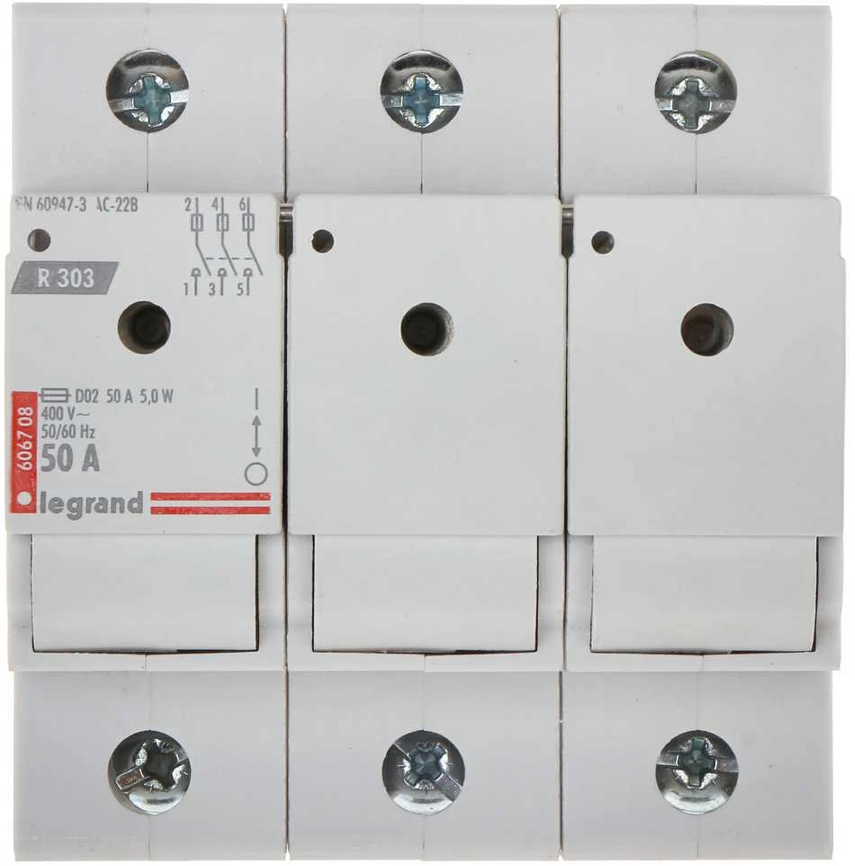 SAUGIKLIŲ IŠJUNGIKLIAI LE-606708 TRIFAZIS 50 A D02 LEGRAND