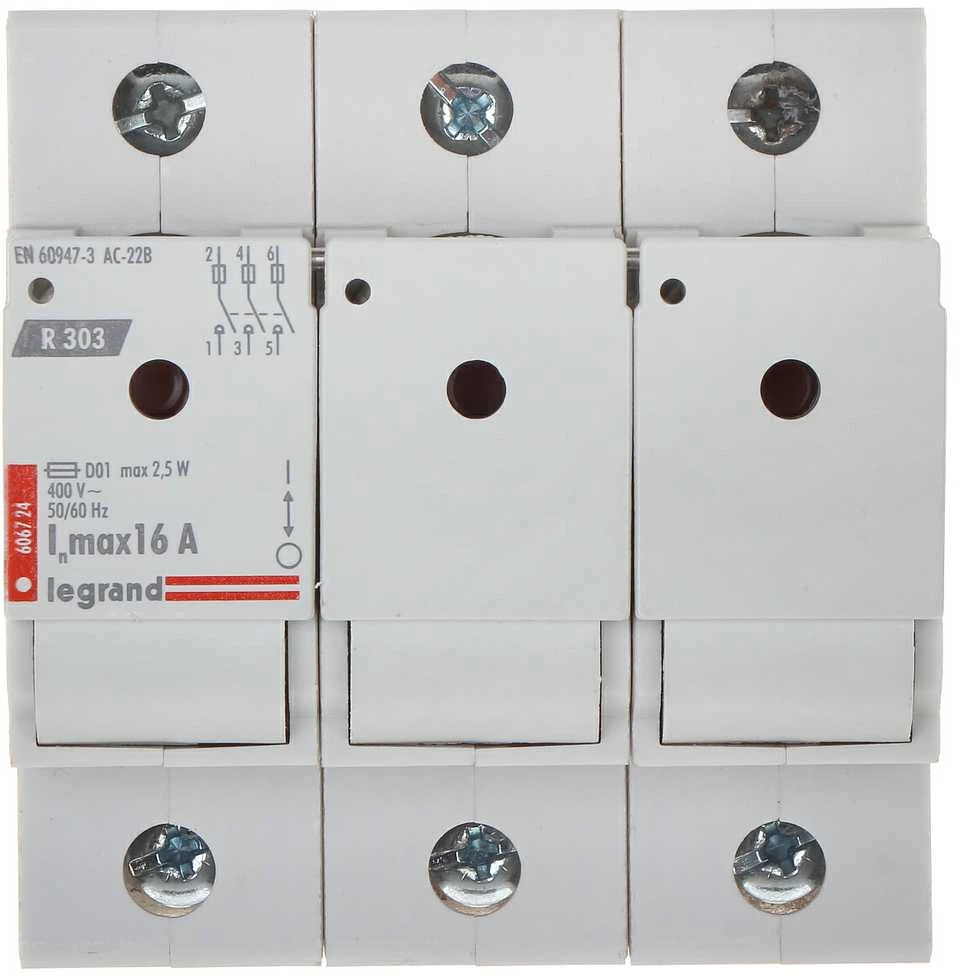 SAUGIKLIŲ IŠJUNGIKLIAI LE-606724 TRIFAZIS 16 A D01 LEGRAND