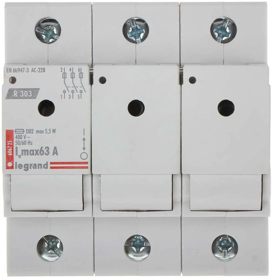 SAUGIKLIŲ IŠJUNGIKLIAI LE-606725 TRIFAZIS 63 A D02 LEGRAND