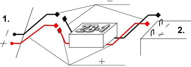 Satel ZB-1 pajungimo schema