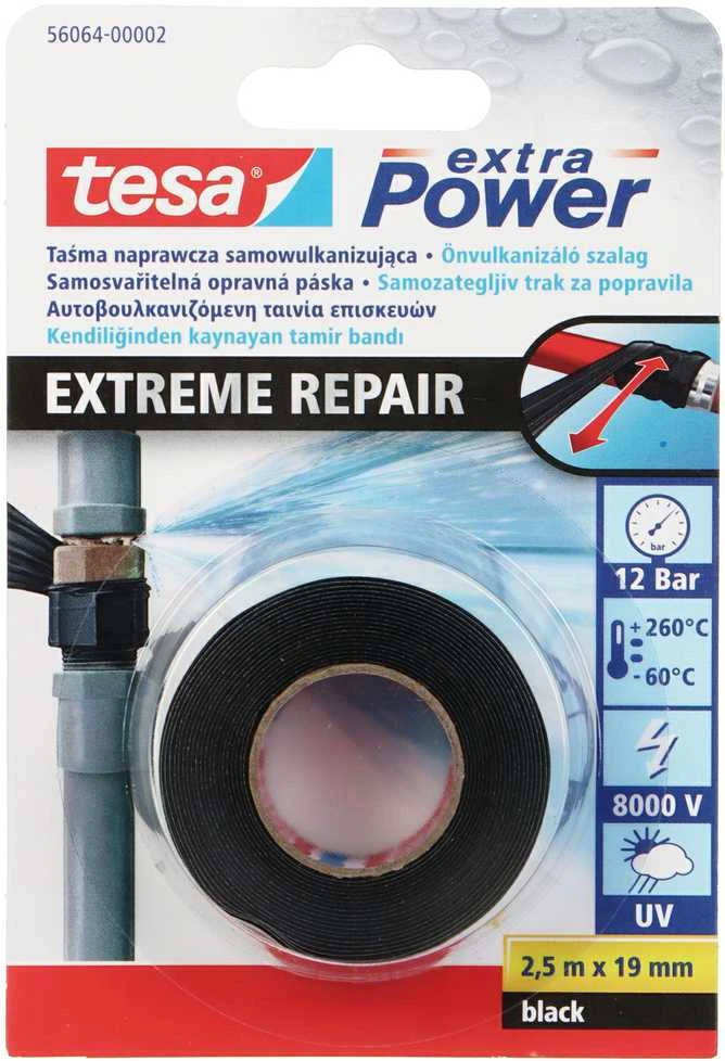 Savaime užsivulkanizuojanti juosta tesa EXTREME REPAIR 2.5mx19mm juoda