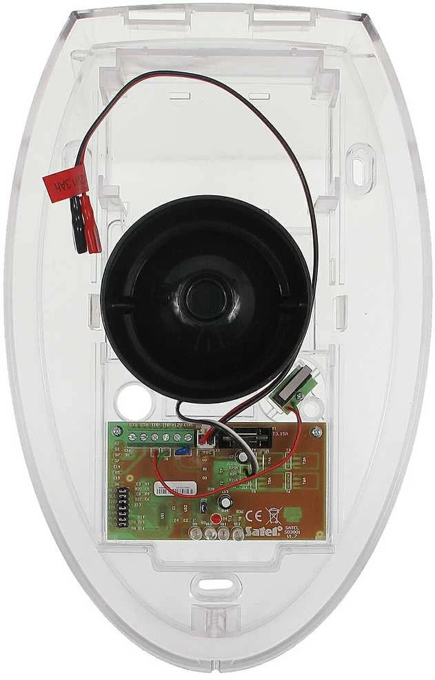 Satel SD-3001-R vidinė dalis su garsiakalbiu