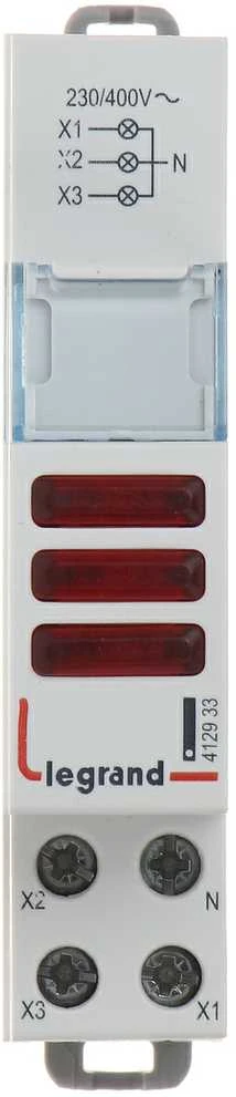SIGNALIZAVIMO LEMPUTĖ LED LE-412933 MONTAVIMAS ANT BĖGIO DIN (TS-35) LEGRAND