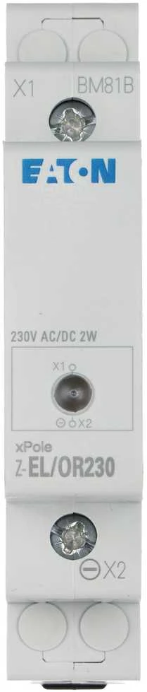 SIGNALIZAVIMO LEMPUTĖ LED Z-EL/O230 MONTAVIMAS ANT BĖGIO DIN (TS-35) EATON