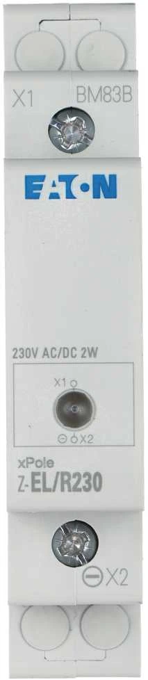 SIGNALIZAVIMO LEMPUTĖ LED Z-EL/R230 MONTAVIMAS ANT BĖGIO DIN (TS-35) EATON