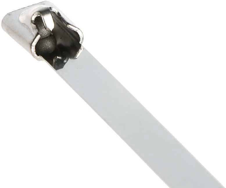 Bradas Nerūdijančio plieno kabelių juosta 4,6x150 mm 25 vnt. Rutulinės spynos kortelė