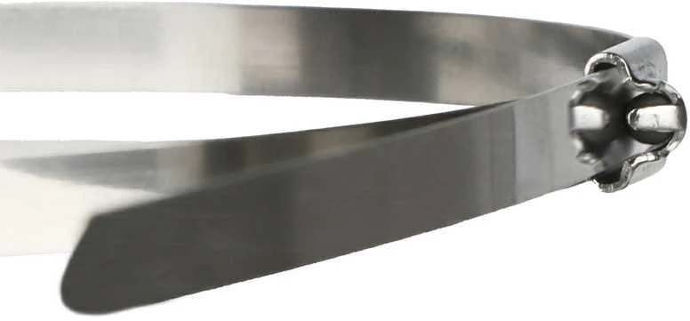 Bradas Nerūdijančio plieno kabelių juosta 4,6x150 mm 25 vnt. Rutulinės spynos kortelė