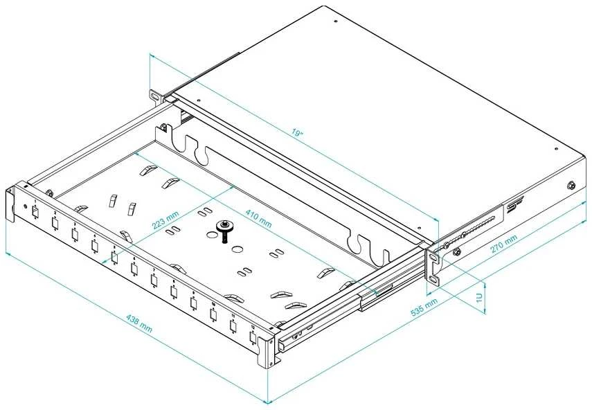 TFSP-19-1U-12S-SC-G STALFLEX FIBER OPTIC SPLIT