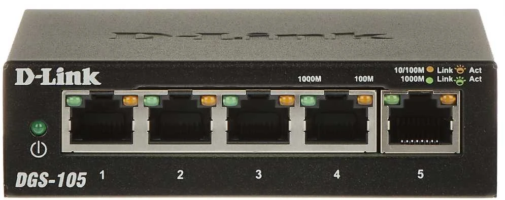 Šakotuvas SWITCH DGS-105/E 5 PRIEVADŲ D-Link