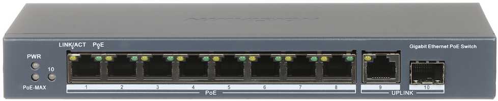 Šakotuvas Komutatorius PoE HikVision DS-3E0510P-E