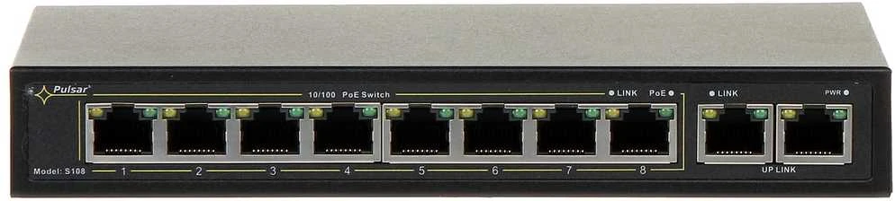 Šakotuvas SWITCH POE S-108 8 PRIEVADŲ PULSAR