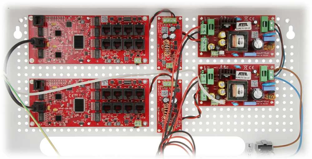 Šakotuvas SWITCH POE SU BUFERINIU MAITINTUVU IPUPS-16-20-H 16 PRIEVADŲ ATTE