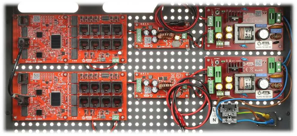 Šakotuvas SWITCH POE SU BUFERINIU MAITINTUVU IPUPS-16-20-R5U0 16 PRIEVADŲ ATTE