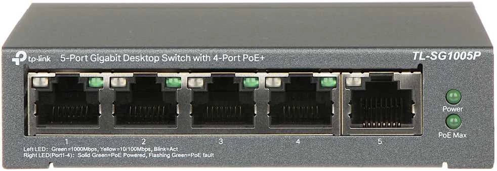 Šakotuvas TP-LINK komutatorius TL-SG1005P nevaldomas