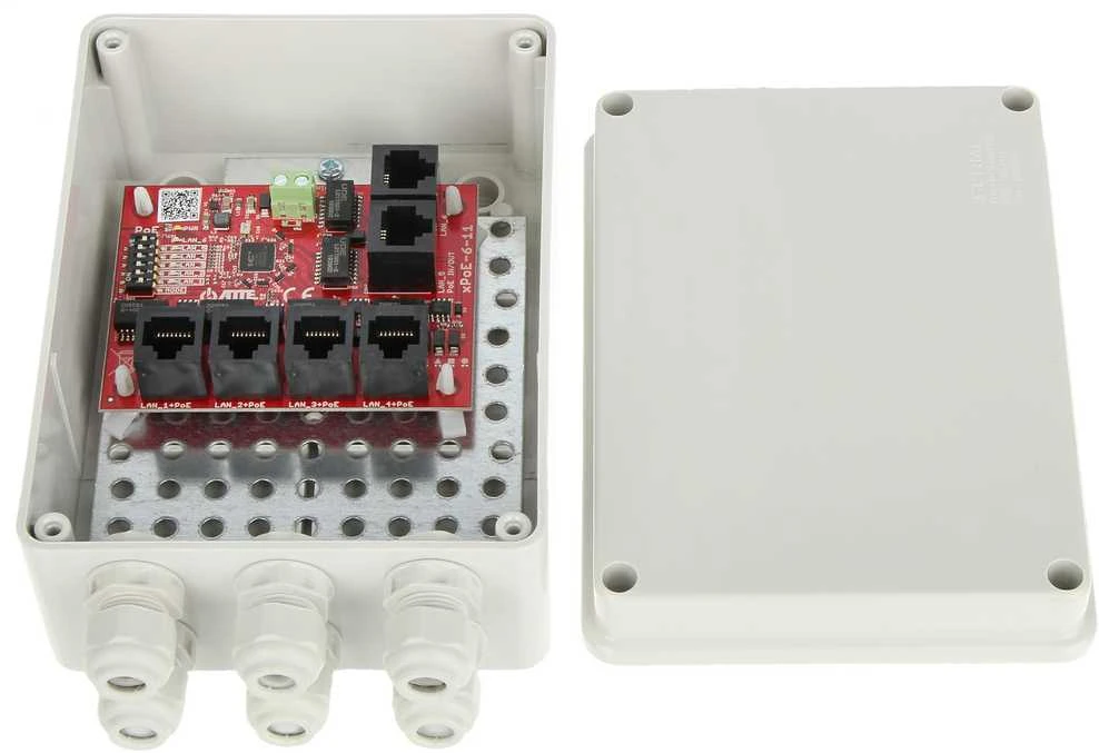 Šakotuvas SWITCH POE XPOE-6-11-S2 5 PRIEVADŲ ATTE