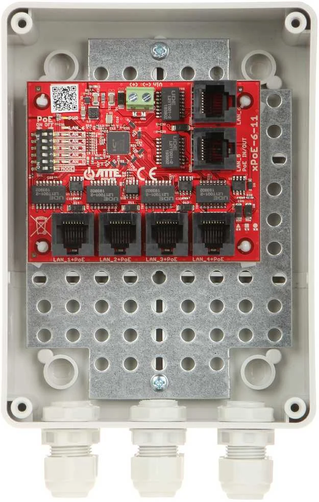 Šakotuvas SWITCH POE XPOE-6-11-S2 5 PRIEVADŲ ATTE