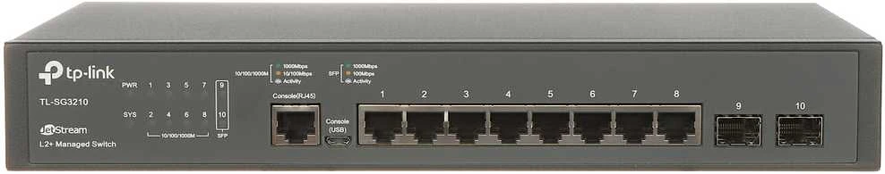 Tinklo Įranga - TP-LINK SG3210 8-Port 1Gbps L2+ L3 Jungiklis