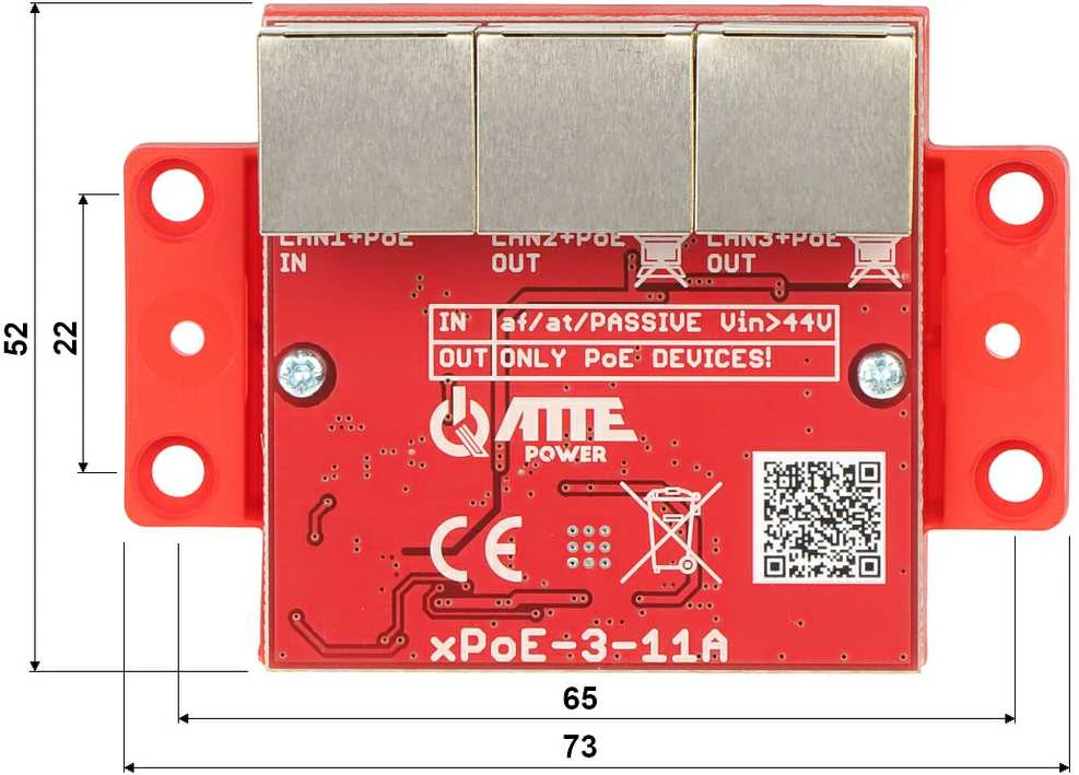 Šakotuvas AT3 SWITCH POE XPOE-3-11A 3 PRIEVADŲ ATTE