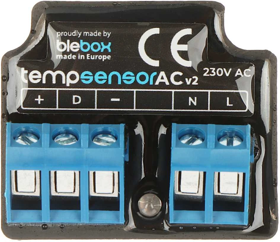 BleBox tempSensorAC - WiFi temperatūros jutiklis, 230VAC - iki 4 temperatūros zondų