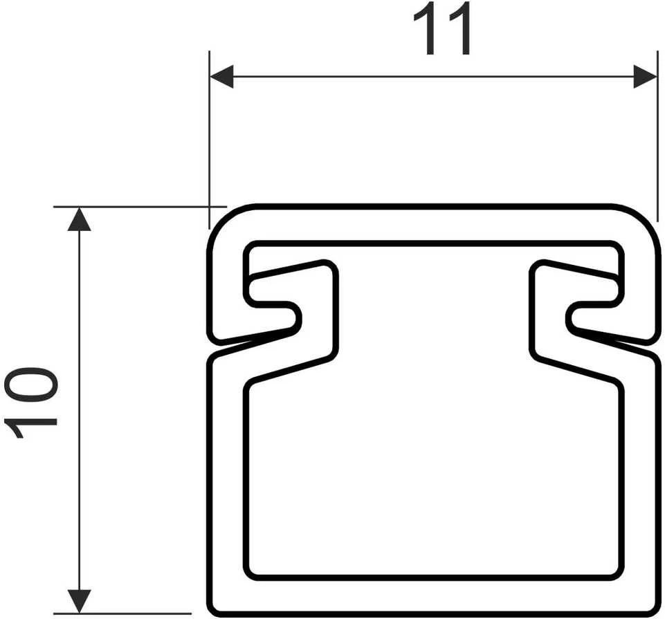 Kabelių lovelis Kopos LV 11X10_HD (baltas, 11×10 mm, 2 m, su apsaugine plėvele)