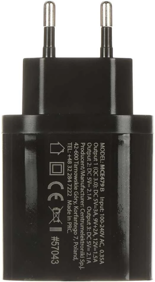 USB MAINS CHARGER MCE-479B MACLEAN ENERGY