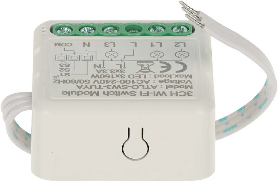 Genway Ubiquiti TRIGUBAS IŠMANUSIS LED APŠVIETIMO VALDIKLIS ATLO-SW3-TUYA Wi-Fi, Tuya Smart